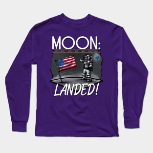 Moon: Landed! - White Long Sleeve T-Shirt